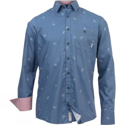 Camisa Brakeburn Bikes Hombre Azules - Chile JYT906417